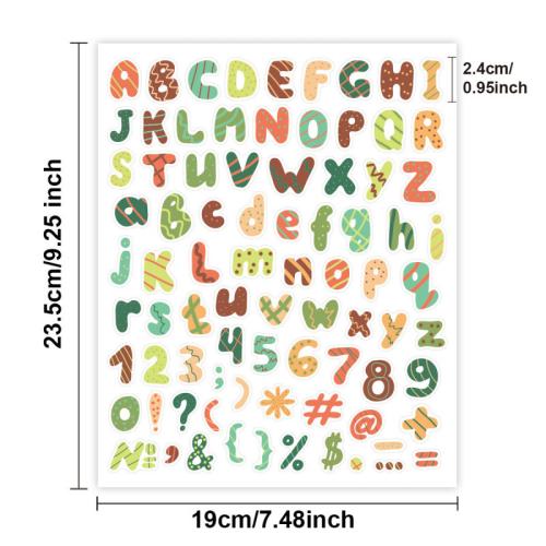 PVC Kunststoff Aufkleber Papier, mit Kupferdruckpapier, Alphabet-Buchstabe, Drucken, DIY & wasserdicht, keine, 190x235mm, verkauft von Tasche