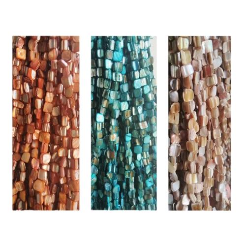 Natürliche farbige Muschelperlen, Muschel, DIY, keine, beads size 8-9mm, verkauft per ca. 38 cm Strang