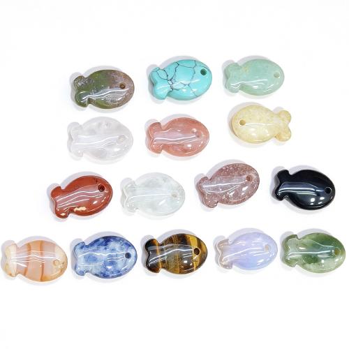 Colgantes de Gemas, Piedras preciosas, Pez, pulido, Bricolaje & diferentes materiales para la opción, 23x14x8mm, Vendido por UD