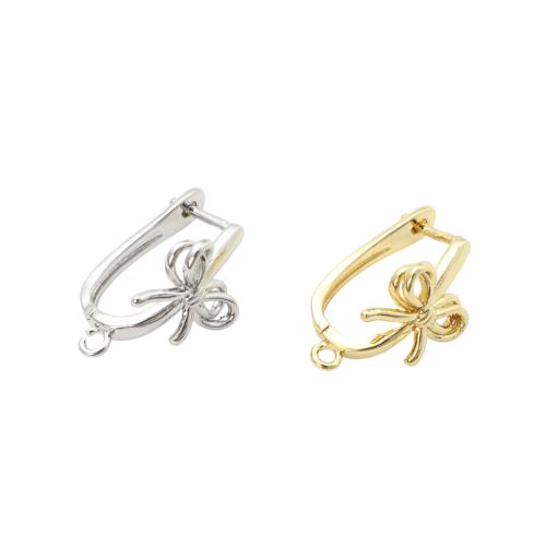 Composant pendente en laiton pour boucle d'oreille, Noeud papillon, Placage, DIY, plus de couleurs à choisir, 24x13.10x13.40mm, Vendu par paire
