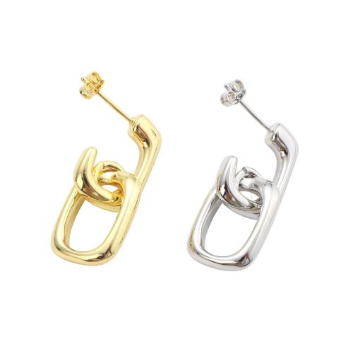 laiton Boucle d'oreille goutte, Motif géométrique, Placage, bijoux de mode & pour femme, plus de couleurs à choisir, 31x18.80x3.50mm, Vendu par paire
