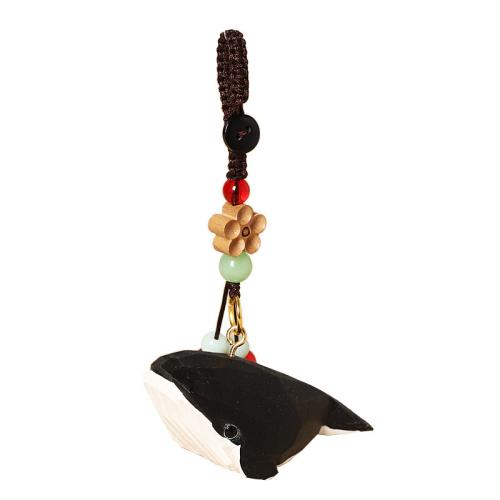bois fermoir à clé, Baleine, fait à la main, Mignon & styles différents pour le choix, 65x30x26mm, Vendu par PC