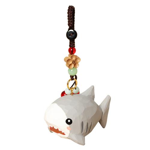 Wood Key Clasp, Shark, handmade, cute & different styles for choice, 67x39x40mm, Sold By PC