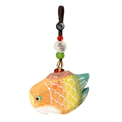 Wood Key Clasp, Fish, handmade, cute & different styles for choice, 72x15x48mm, Sold By PC