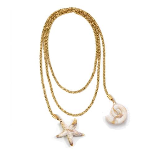 Collier de bijoux en acier inoxydable, avec Acrylique, Placage, bijoux de mode & pour femme, plus de couleurs à choisir, Vendu par Environ 130 cm brin