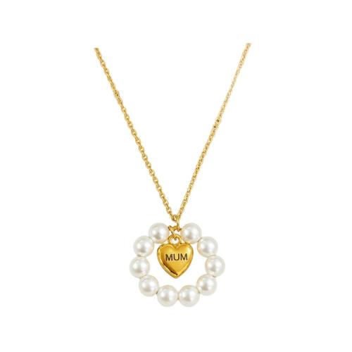 Edelstahl Schmuck Halskette, mit Glasperlen, plattiert, Modeschmuck & für Frau, keine, verkauft per ca. 45 cm Strang