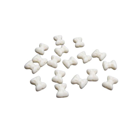 Harz Schmuckperlen, Schleife, DIY, weiß, 12mm, 10PCs/Tasche, verkauft von Tasche