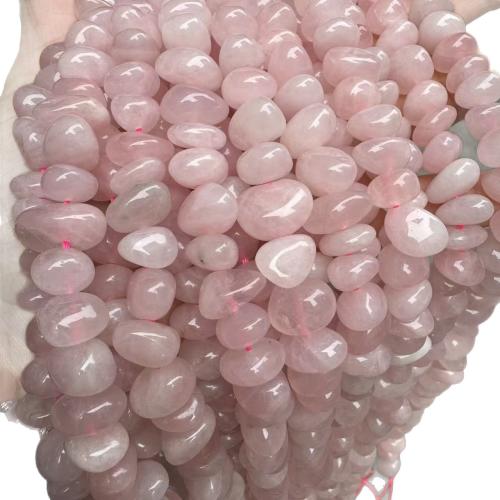 Природные Бисер розовый кварц, Нерегулярные, полированный, DIY, 6mm, Продан через Приблизительно 38 см Strand