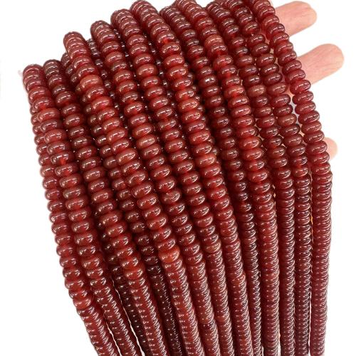 Natürlich rote Achat Perlen, Roter Achat, Abakus,Rechenbrett, poliert, DIY & verschiedene Größen vorhanden, verkauft per ca. 38 cm Strang