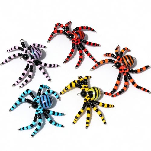 resina Decoración, Araña, Diseño de Halloween, más colores para la opción, 95x65mm, Vendido por UD