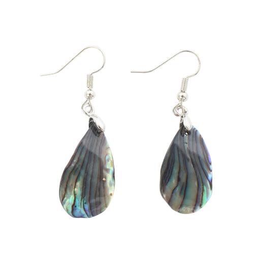 Nácar de Abulón Pendientes con Colgantes, con metal, Joyería & para mujer, 51x15x1.80mm, Vendido por Par
