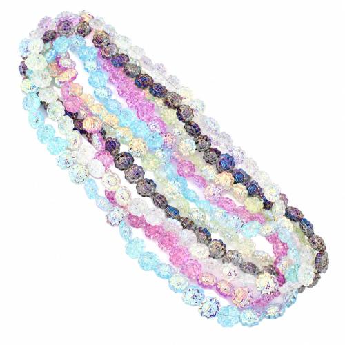 Mode Glasperlen, Glas, Blume, DIY, keine, 15mm, verkauft per ca. 33 cm Strang