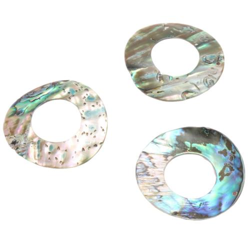 Seeohr Muschelperlen, Kreisring, DIY, pfauenblau, 40mm, verkauft von PC