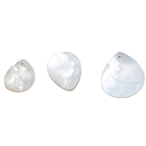 Natural White Shell Pendants, Teardrop, DIY & different size for choice, white, Sold By PC