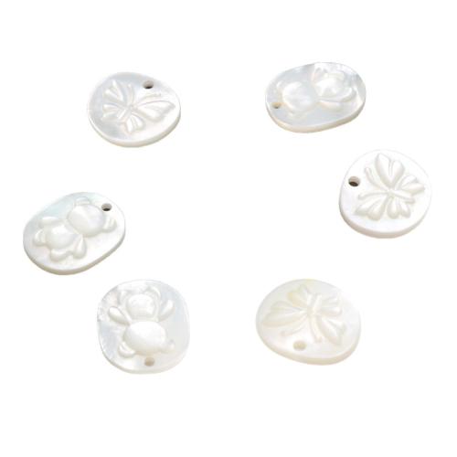 Natural White Shell Pendants, DIY & different styles for choice, more colors for choice, 14x12mm, Sold By PC