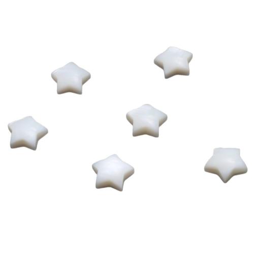 Cabochon en coquillage, coquille blanche, étoile, DIY, blanc, 7.80x3mm, Vendu par PC