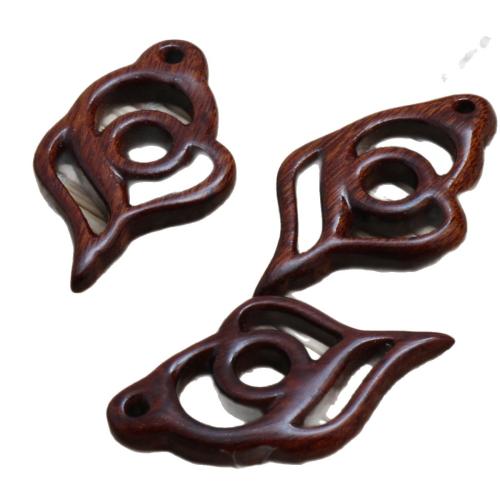 Pendentifs en bois, Nuage, DIY & creux, rouge foncé, 16x27.50x2.50mm, Vendu par PC