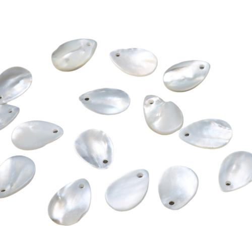 Natural White Shell Pendants, Teardrop, DIY & different styles for choice, more colors for choice, 10x14mm, Sold By PC