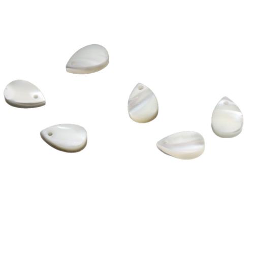 Shell Pendants, Horseshoe Shell, Teardrop, DIY, white, 8x10mm, Sold By PC