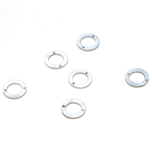 Connecteur coquillage, coquille blanche, beignet, DIY & boucle de 1/1, blanc, 10x1mm, Vendu par PC