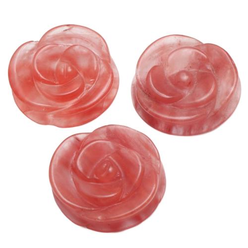 Cabochon en agate, agate rouge, Rose, gravé, DIY, rouge, 36.70x10.60mm, Vendu par PC