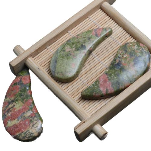 Pendentifs Unakites, unakite, larme, poli, DIY, multicolore, 22x50x6.50mm, Vendu par PC