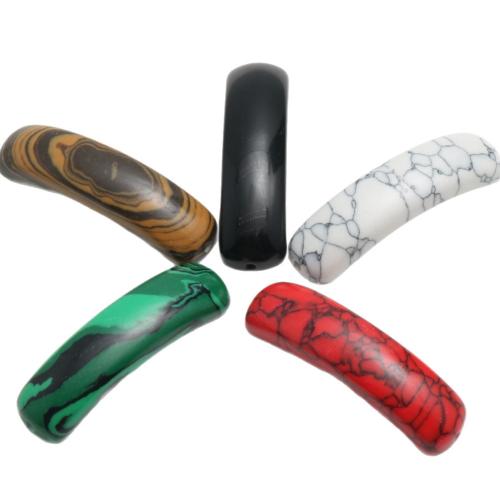 Synthetische Türkis Schmuckverbinder, Dom, plattiert, DIY & 1/1-Schleife, keine, 10x36x5mm, verkauft von PC