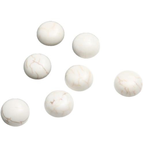 Howlite Cabochon, Dome, DIY & different size for choice, white, Sold By PC