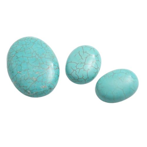 turquoise naturelle cabochon, ovale, DIY & normes différentes pour le choix, vert, 10x36x5mm, Vendu par PC