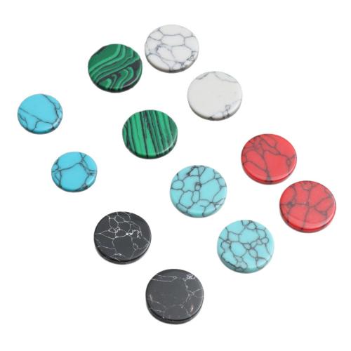 turquoise synthétique cabochon, Plat rond, DIY & normes différentes pour le choix, plus de couleurs à choisir, Vendu par PC