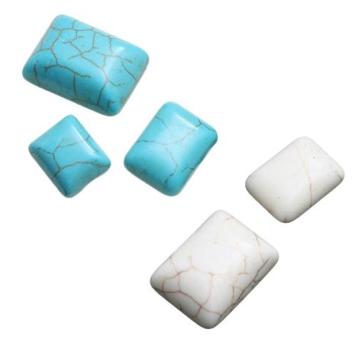 turquoise synthétique cabochon, rectangle, DIY & normes différentes pour le choix, plus de couleurs à choisir, Vendu par PC