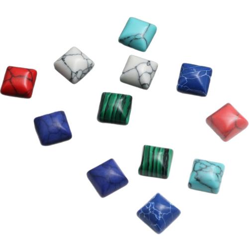 turquoise synthétique cabochon, Carré, DIY & normes différentes pour le choix, plus de couleurs à choisir, Vendu par PC