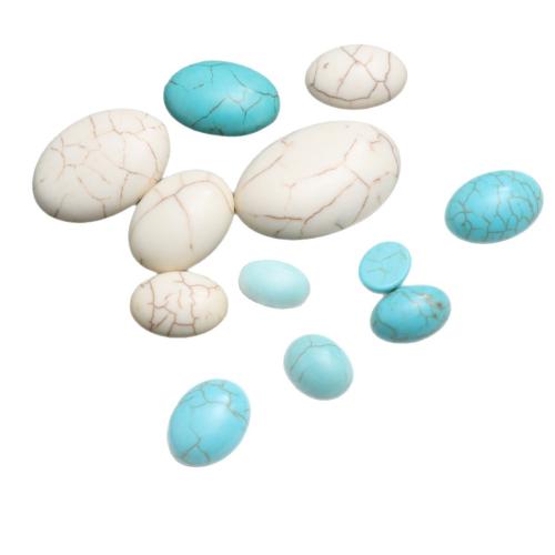 turquoise synthétique cabochon, ovale, DIY & normes différentes pour le choix, plus de couleurs à choisir, Vendu par PC