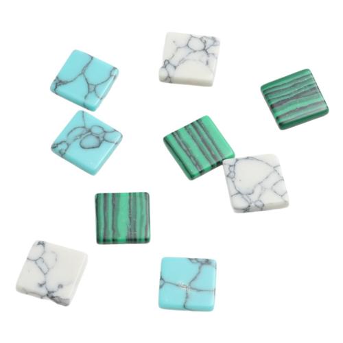 turquoise synthétique cabochon, Carré, DIY & normes différentes pour le choix, plus de couleurs à choisir, Vendu par PC