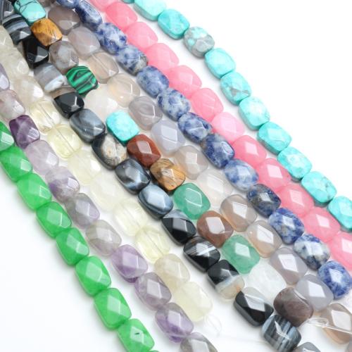Gemstone Jewelry Beads, Rectangle, DIY & different materials for choice & different size for choice & faceted, Sold By Strand