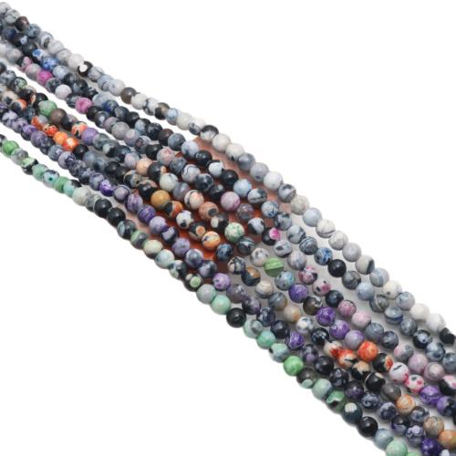 Achat Perlen, Feuerachat, rund, DIY & verschiedene Größen vorhanden, keine, verkauft von Strang