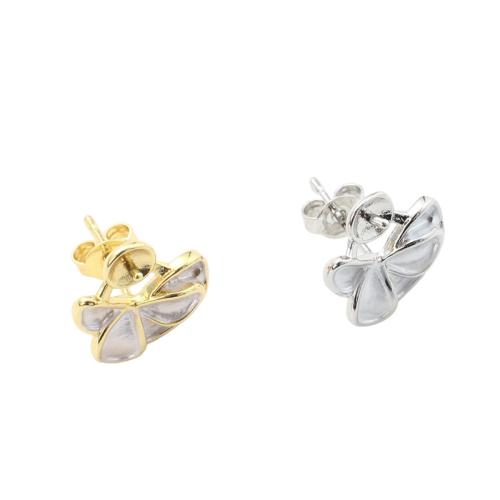 Vástago de Metal para Pendientes, Flor, chapado, Bricolaje & para mujer, más colores para la opción, 14x11.50x12.80mm, Vendido por Par