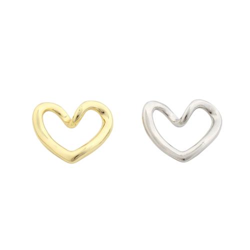 Pendentifs coeur en laiton, Placage, DIY & creux, plus de couleurs à choisir, 16.40x19.30x2.40mm, Vendu par PC