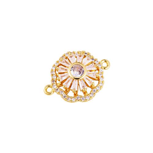 Cubic Zirconia Micro Pave Brass Connector, plated, DIY & different styles for choice & micro pave cubic zirconia, Sold By PC