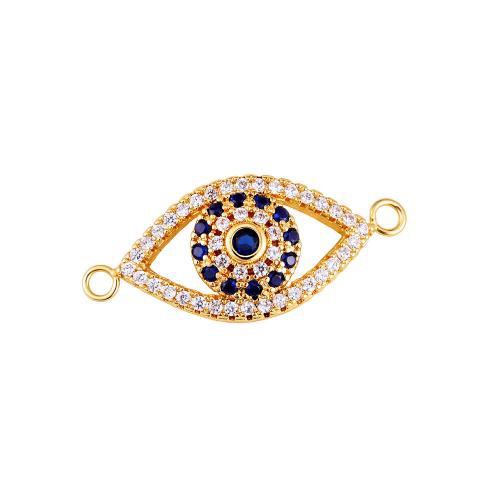Cubic Zirconia Micro Pave Brass Connector, real gold plated, DIY & different styles for choice & micro pave cubic zirconia & enamel, Sold By PC