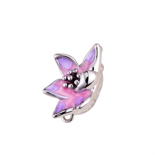 Connecteur de bijoux en laiton, Placage, DIY & styles différents pour le choix & pavé de micro zircon & émail, Vendu par PC