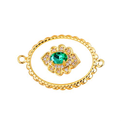 Cubic Zirconia Micro Pave Brass Connector, plated, DIY & different styles for choice & micro pave cubic zirconia & enamel, Sold By PC
