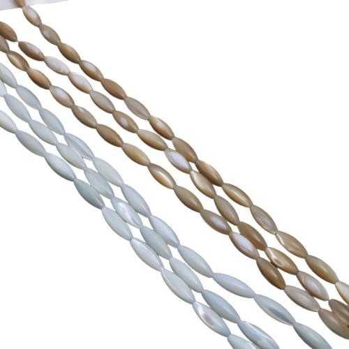 Shell Beads, Rice, polished, DIY, more colors for choice, 6x18mm, 20PCs/Strand, Sold By Strand