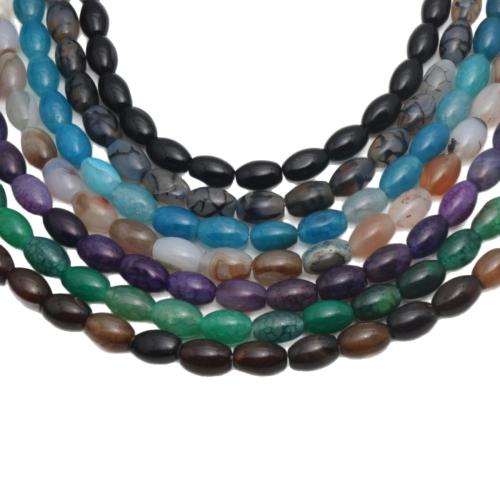 Achat Perle, Trommel, poliert, DIY, keine, 8x12mm, 33PCs/Strang, verkauft von Strang