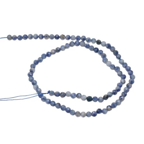 Abalorios de Gemas, Blue Speckle Stone, Esférico, Bricolaje & diverso tamaño para la opción & facetas, más colores para la opción, Vendido por Sarta