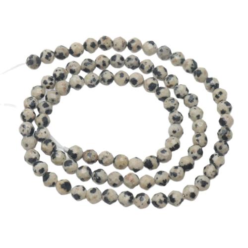 Abalorio de Piedra Dalmata, dálmata, Esférico, Bricolaje & diverso tamaño para la opción & facetas, más colores para la opción, Vendido por Sarta