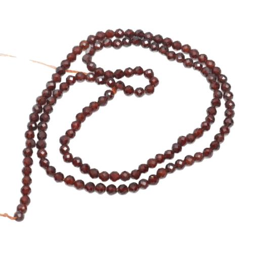 Natural Garnet Beads, Round, DIY & different size for choice & faceted, more colors for choice, Sold By Strand