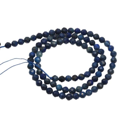 Lapislazuli Perlen, rund, DIY & verschiedene Größen vorhanden & facettierte, keine, verkauft von Strang