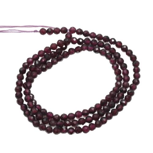 Natural Garnet Beads, Round, DIY & different size for choice & faceted, more colors for choice, Sold By Strand