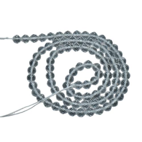 Natürliche klare Quarz Perlen, Klarer Quarz, rund, DIY & verschiedene Größen vorhanden & facettierte, keine, verkauft von Strang
